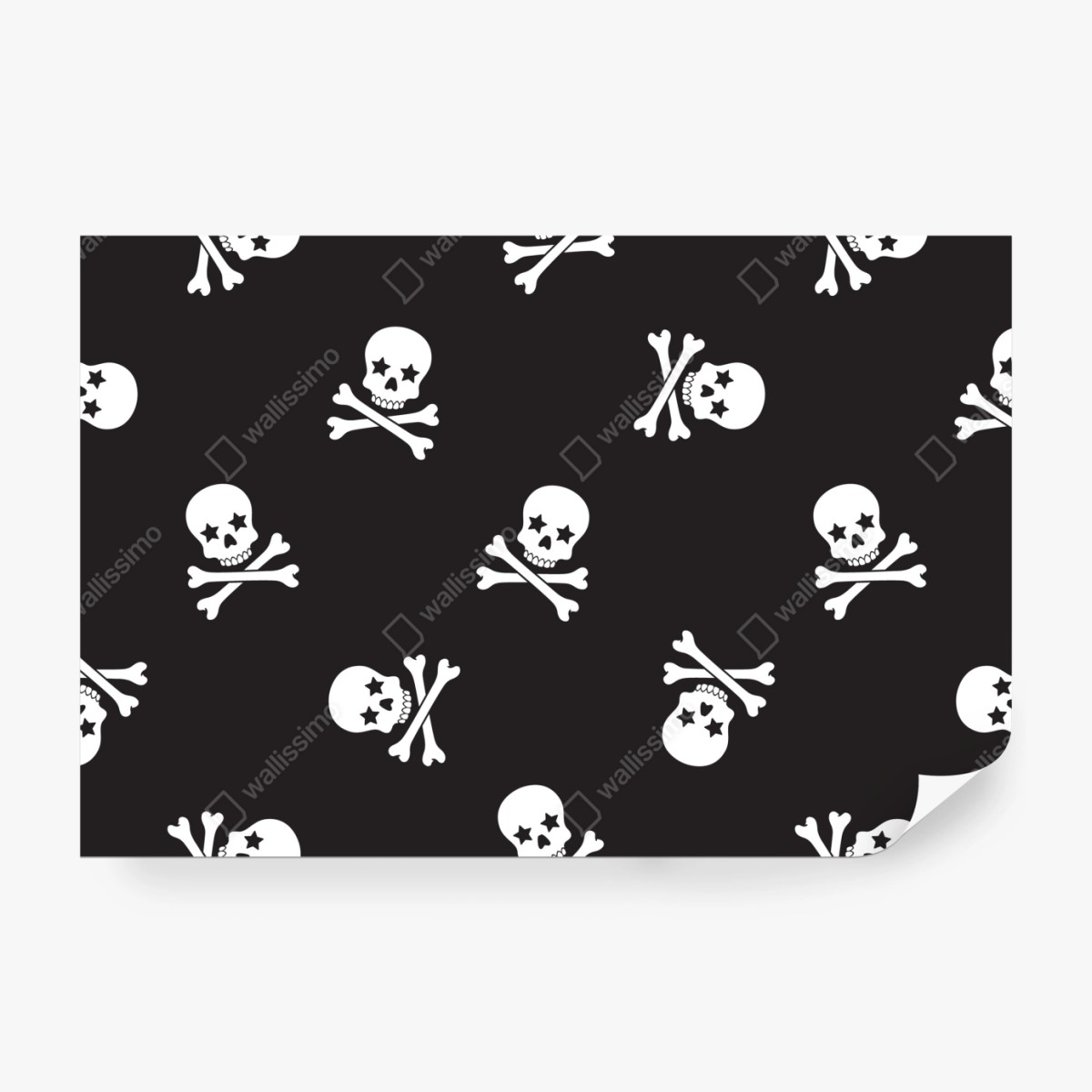 Fototapeta wzór czaszki i skrzyżowanych piszczeli – Wallissimo® Fototapeta wzór czaszki i skrzyżowanych piszczeli – Wallissimo®