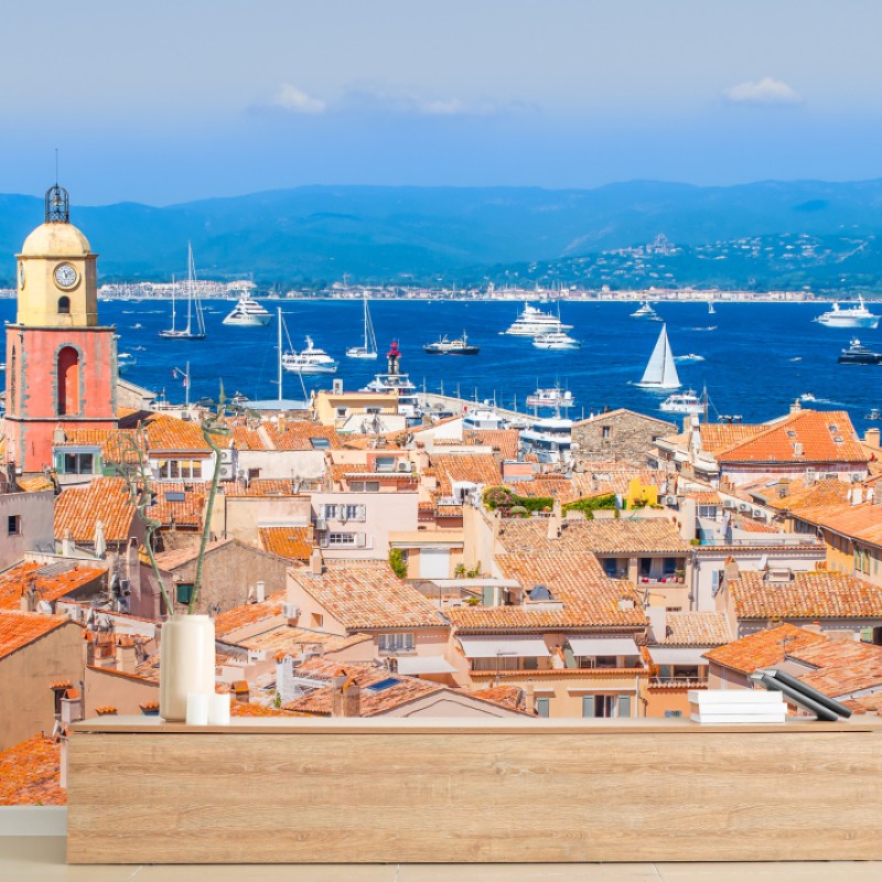 Fototapeta słoneczna panorama nadmorska – Wallissimo® Fototapeta słoneczna panorama nadmorska – Wallissimo®