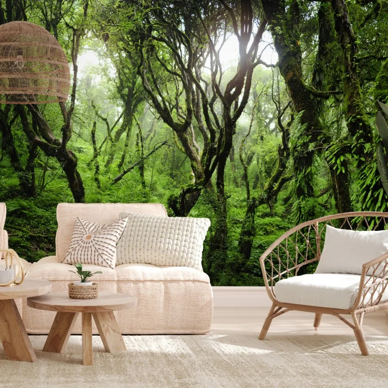 Fototapeta mistyczny zielony las – Wallissimo® Fototapeta mistyczny zielony las – Wallissimo®