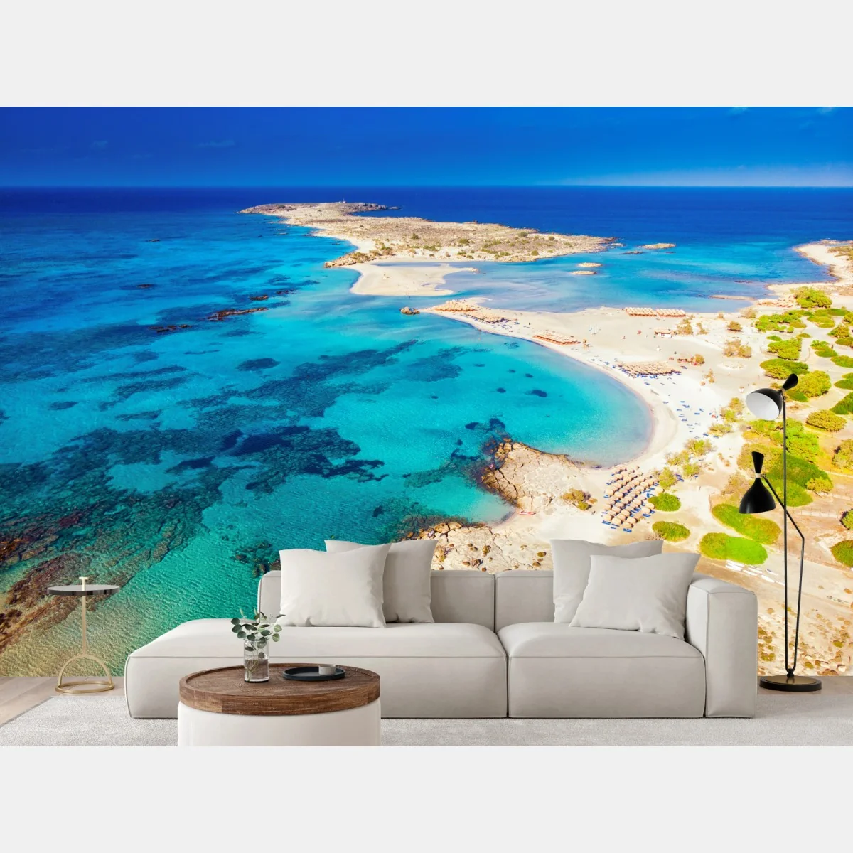 Fototapeta plaża Elafonissi, Kreta turkusowa laguna – Wallissimo® Fototapeta plaża Elafonissi, Kreta turkusowa laguna – Wallissimo®