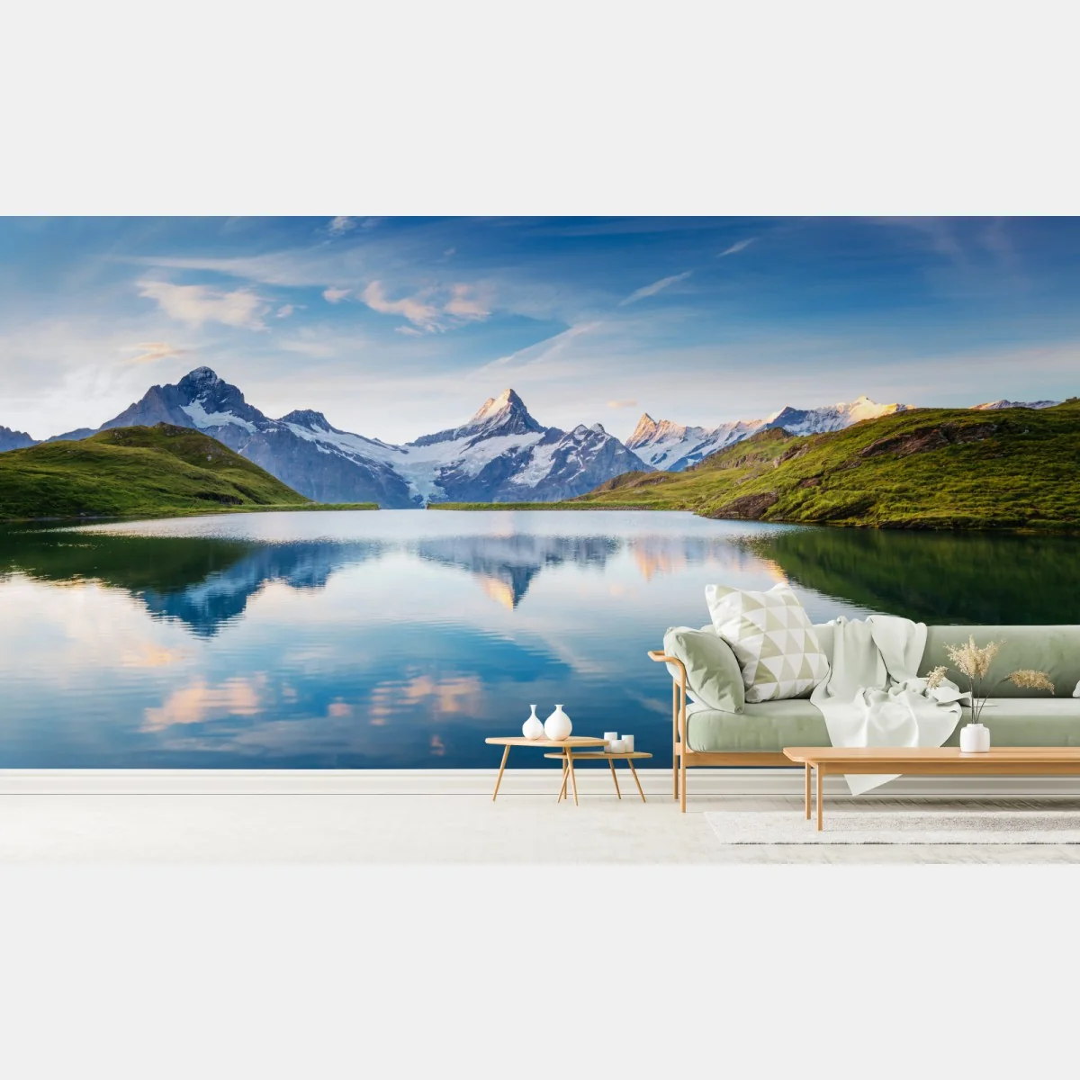 Fototapeta majestatyczne odbicie Alp przy Bachalpsee – Wallissimo® Fototapeta majestatyczne odbicie Alp przy Bachalpsee – Wallissimo®