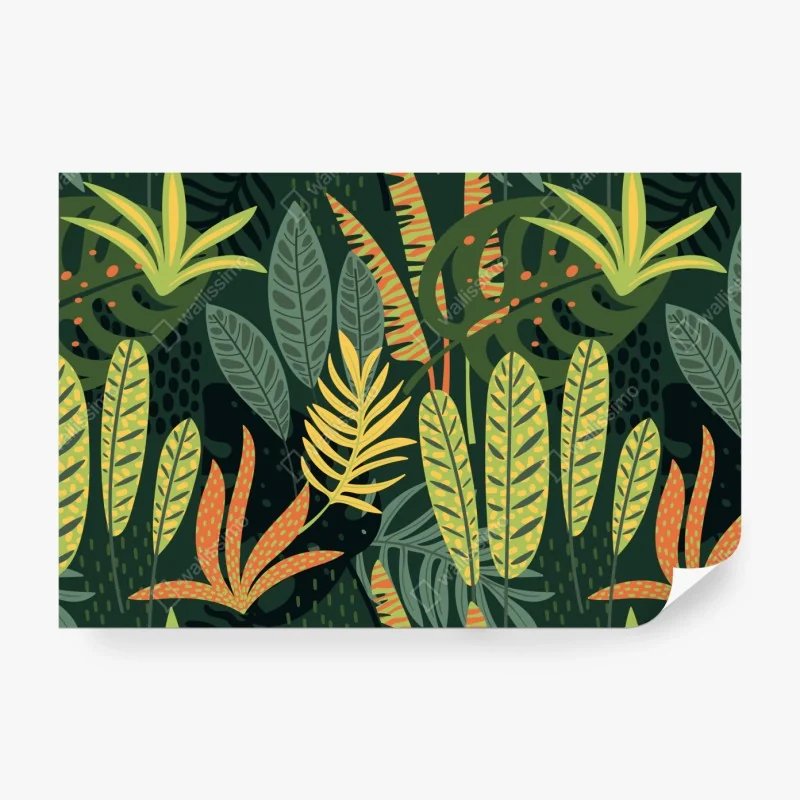 Fototapeta Santorini biała uliczka z bugenwillą – Wallissimo®