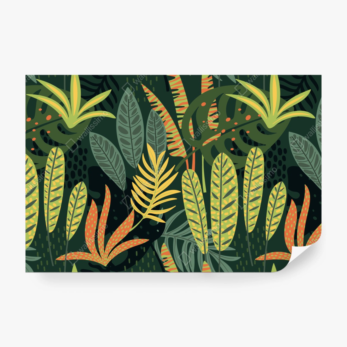 Fototapeta tropikalna dżungla bujnych liści – Wallissimo® Fototapeta tropikalna dżungla bujnych liści – Wallissimo®