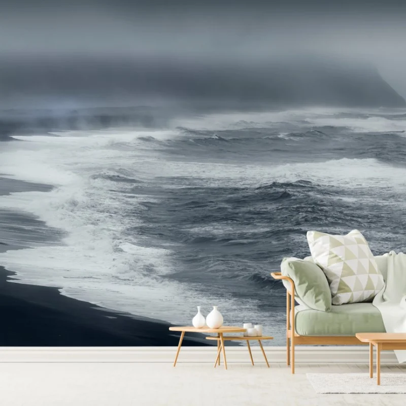 Fototapeta burzliwe wybrzeże Islandii panorama – Wallissimo® Fototapeta burzliwe wybrzeże Islandii panorama – Wallissimo®