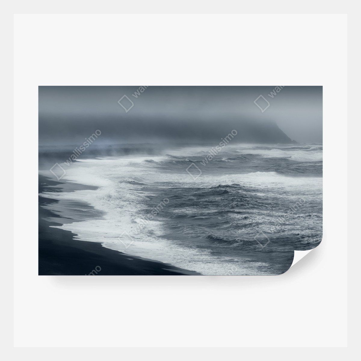 Fototapeta burzliwe wybrzeże Islandii panorama – Wallissimo® Fototapeta burzliwe wybrzeże Islandii panorama – Wallissimo®