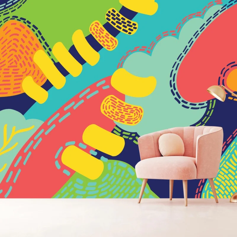 Fototapeta żywy abstrakcyjny wzór – Wallissimo® Fototapeta żywy abstrakcyjny wzór – Wallissimo®