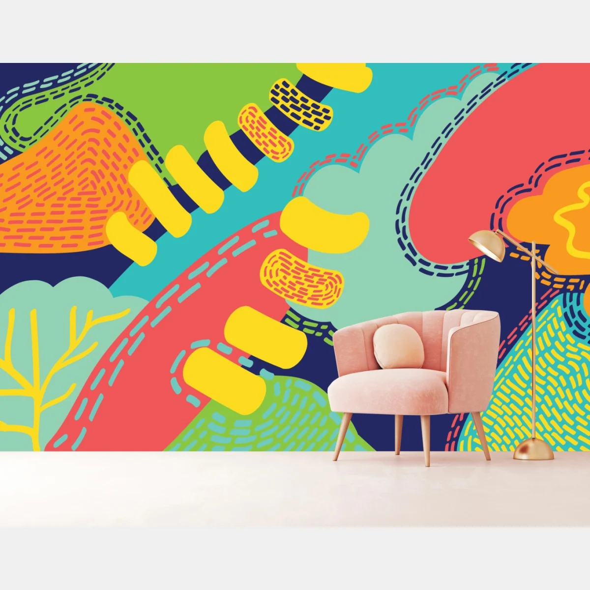 Fototapeta żywy abstrakcyjny wzór – Wallissimo® Fototapeta żywy abstrakcyjny wzór – Wallissimo®