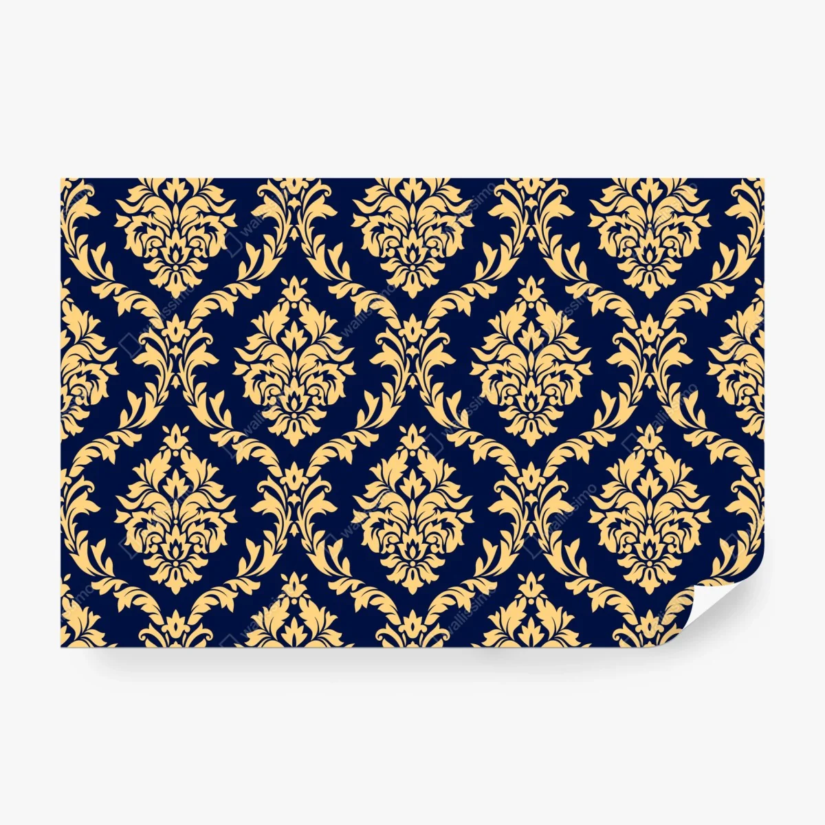 Fototapeta wzór damaskowy w odcieniach złota i granatu – Wallissimo® Fototapeta wzór damaskowy w odcieniach złota i granatu – Wallissimo®
