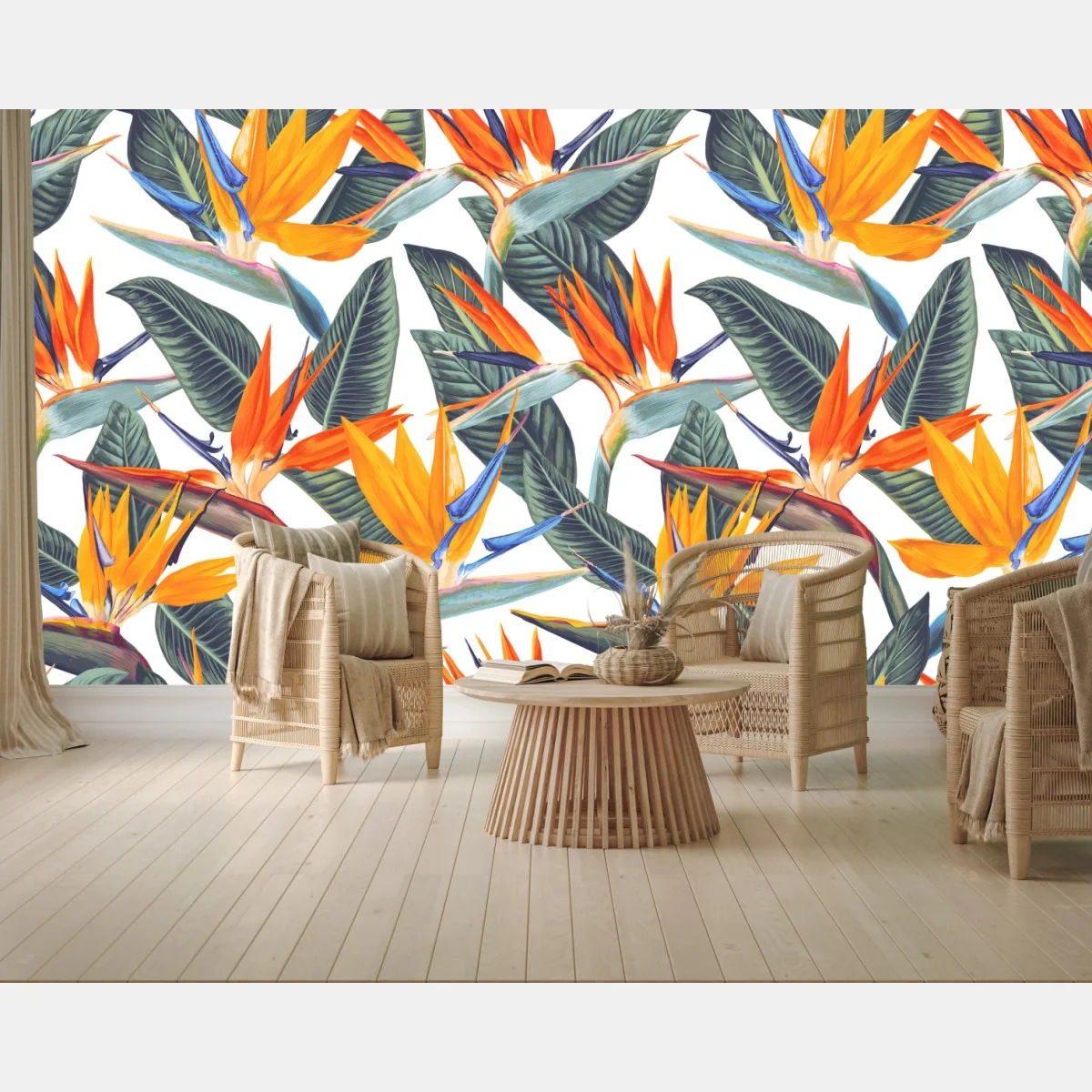 Fototapeta tropikalny wzór strelicji – Wallissimo® Fototapeta tropikalny wzór strelicji – Wallissimo®