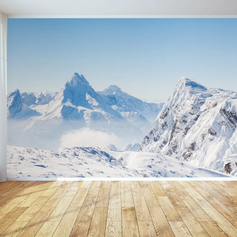 Fototapeta spokojna panorama zaśnieżonych gór – Wallissimo® Fototapeta spokojna panorama zaśnieżonych gór – Wallissimo®