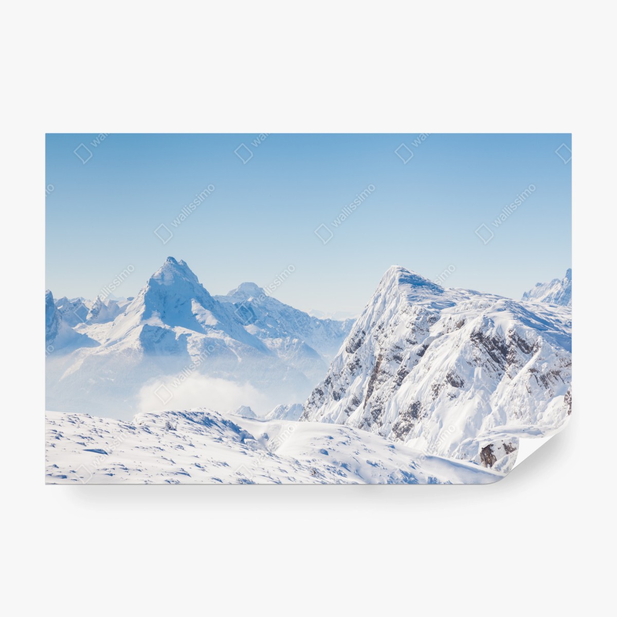 Fototapeta spokojna panorama zaśnieżonych gór – Wallissimo® Fototapeta spokojna panorama zaśnieżonych gór – Wallissimo®