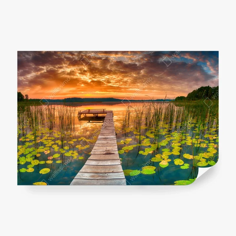 Fototapeta turkusowa laguna z skalistą wyspą – Wallissimo®