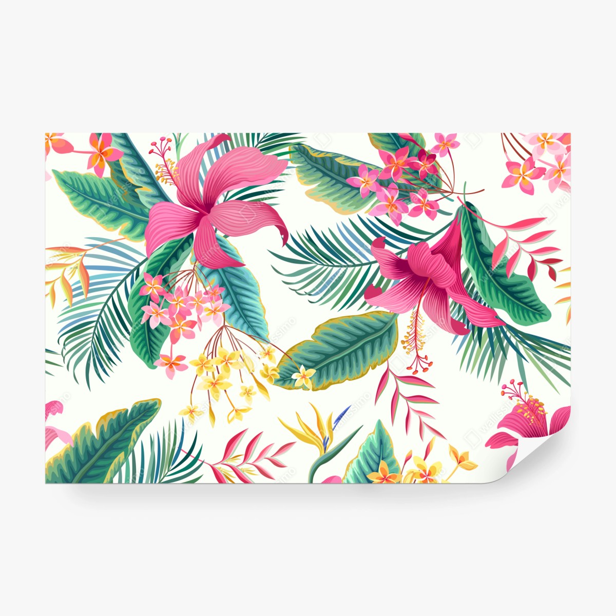 Fototapeta tropikalny botaniczny wzór kwiatowy – Wallissimo® Fototapeta tropikalny botaniczny wzór kwiatowy – Wallissimo®