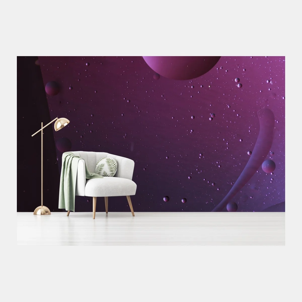 Fototapeta fioletowe kosmiczne sfery abstrakcja – Wallissimo® Fototapeta fioletowe kosmiczne sfery abstrakcja – Wallissimo®