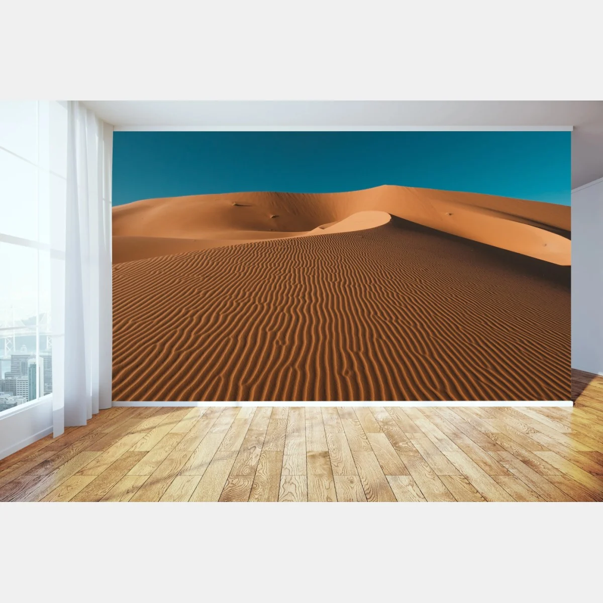 Fototapeta złote wydmy pod głębokim niebem – Wallissimo® Fototapeta złote wydmy pod głębokim niebem – Wallissimo®