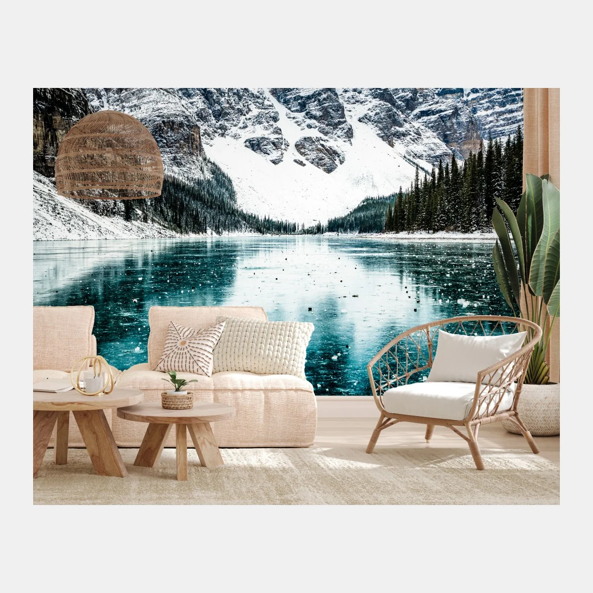 Fototapeta lodowe turkusowe odbicie gór – Wallissimo® Fototapeta lodowe turkusowe odbicie gór – Wallissimo®