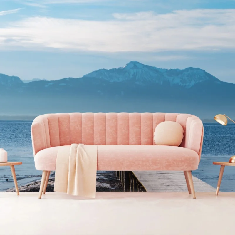 Fototapeta mglisty pomost nad jeziorem o świcie – Wallissimo® Fototapeta mglisty pomost nad jeziorem o świcie – Wallissimo®