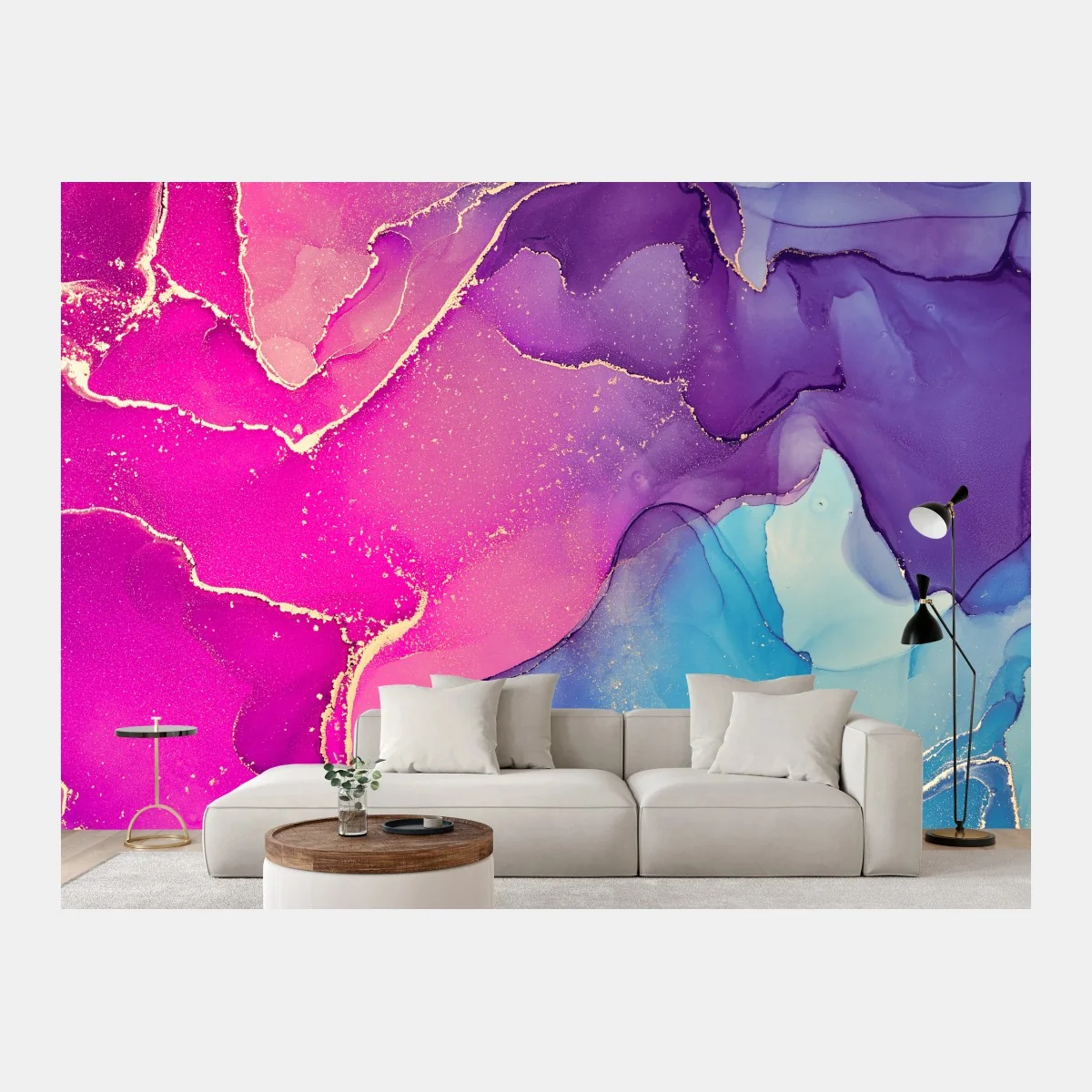 Fototapeta wibrująca marmurowa kompozycja alkoholowego tuszu – Wallissimo® Fototapeta wibrująca marmurowa kompozycja alkoholowego tuszu – Wallissimo®