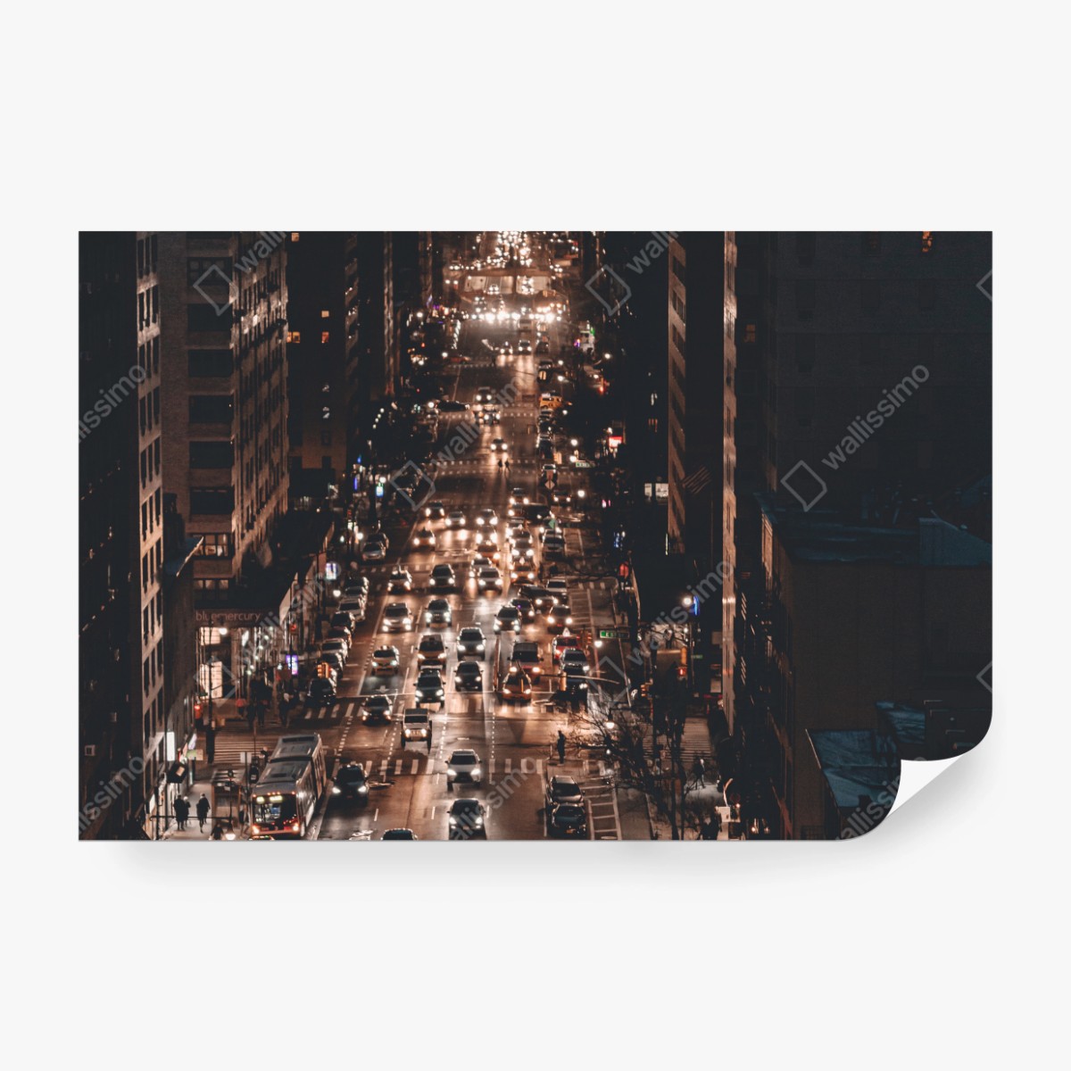 Fototapeta Manhattan nocna aleja – Wallissimo® Fototapeta Manhattan nocna aleja – Wallissimo®