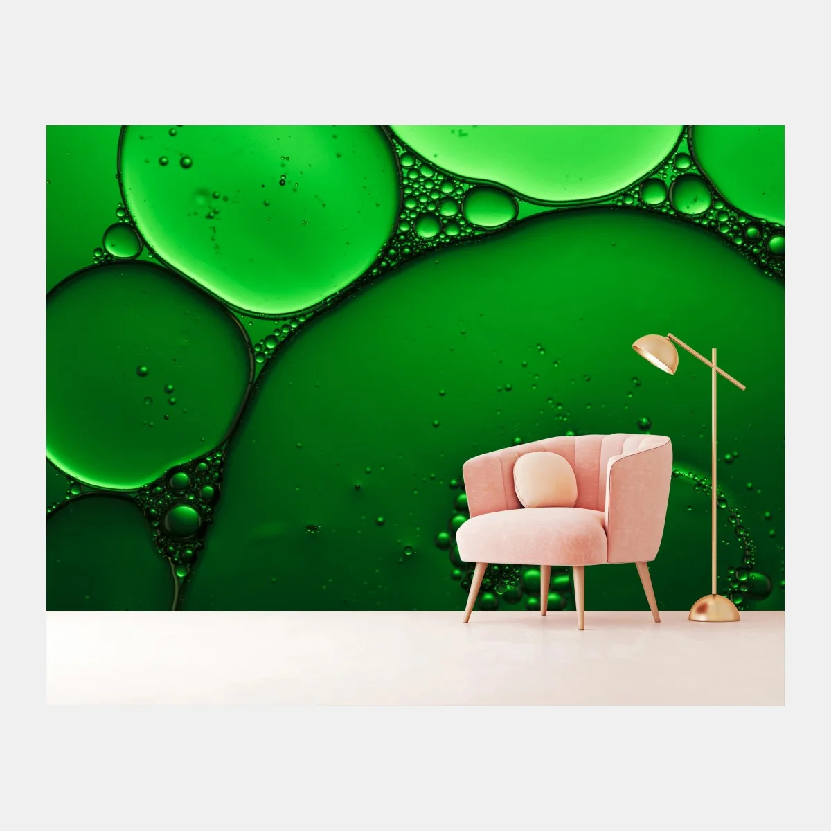 Fototapeta zielone bańki abstrakcyjna kompozycja – Wallissimo® Fototapeta zielone bańki abstrakcyjna kompozycja – Wallissimo®