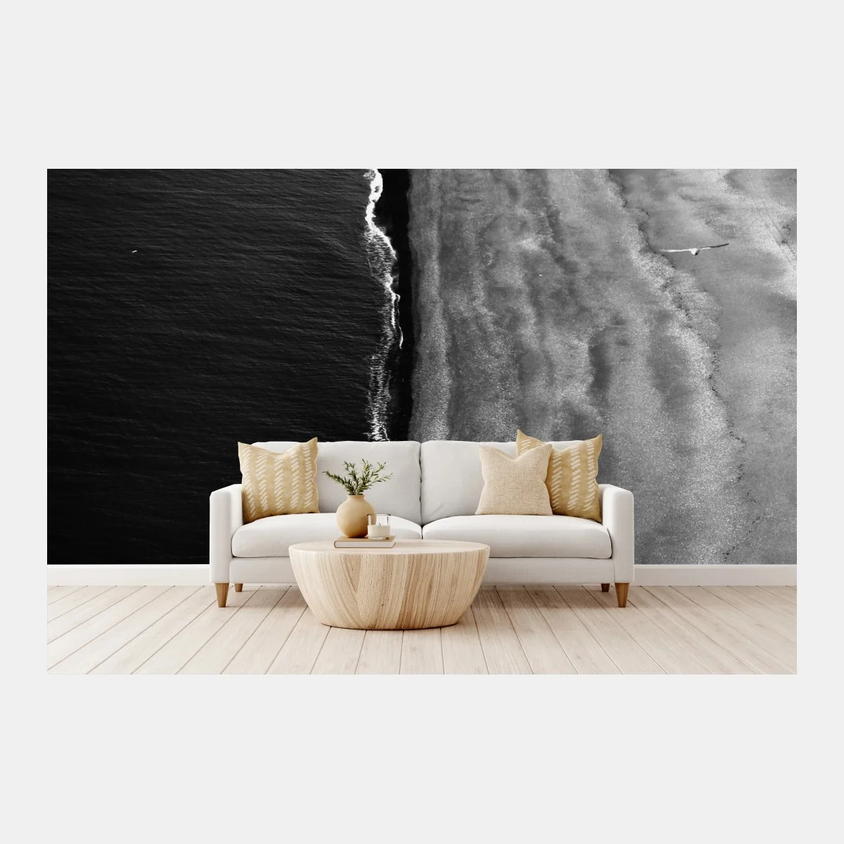 Fototapeta monochromatyczne wybrzeże z lotu ptaka – Wallissimo® Fototapeta monochromatyczne wybrzeże z lotu ptaka – Wallissimo®