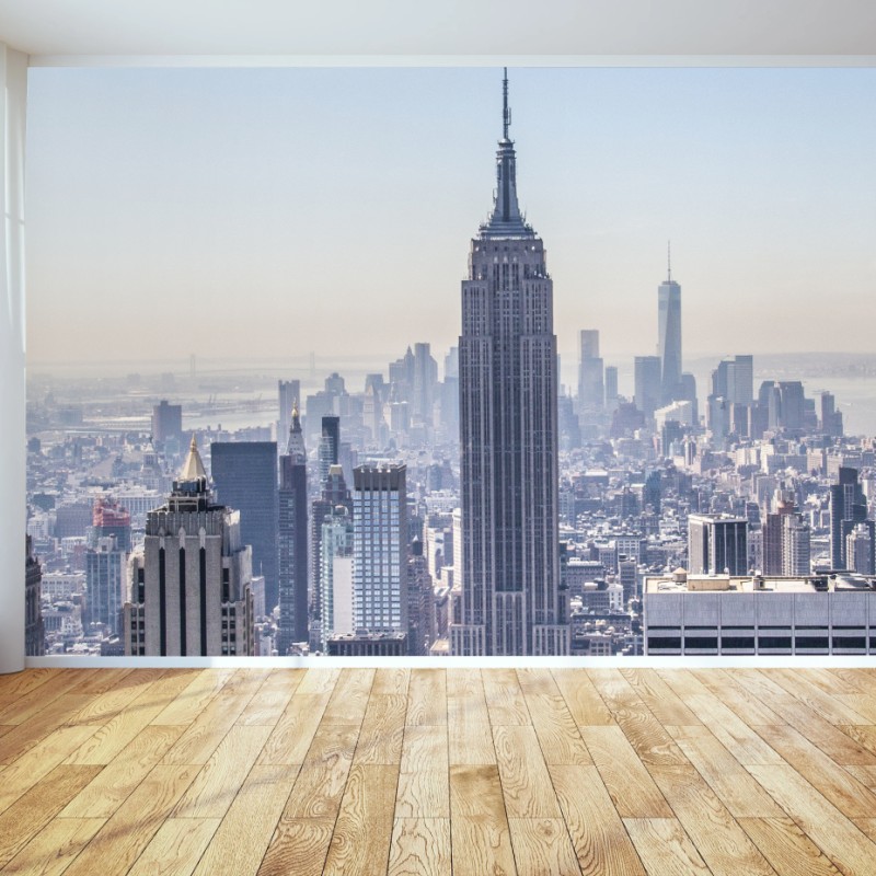 Fototapeta panorama Nowego Jorku z Empire State Building – Wallissimo® Fototapeta panorama Nowego Jorku z Empire State Building – Wallissimo®