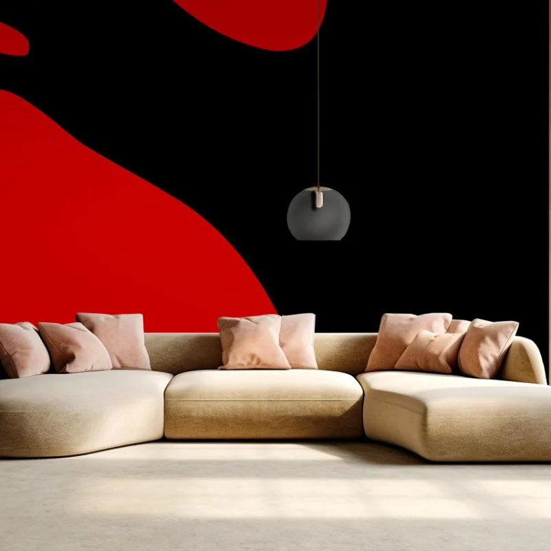 Fototapeta odważna czerwono-czarna sylwetka – Wallissimo® Fototapeta odważna czerwono-czarna sylwetka – Wallissimo®