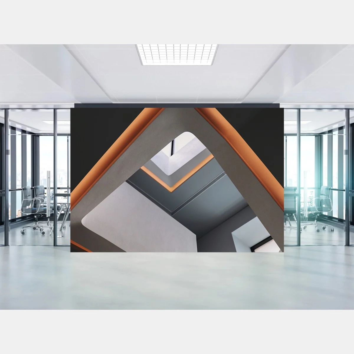 Fototapeta minimalistyczne geometryczne wnętrze z świetlikiem – Wallissimo®