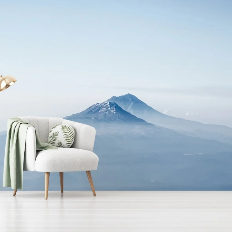 Fototapeta mglisty niebieski szczyt górski – Wallissimo® Fototapeta mglisty niebieski szczyt górski – Wallissimo®