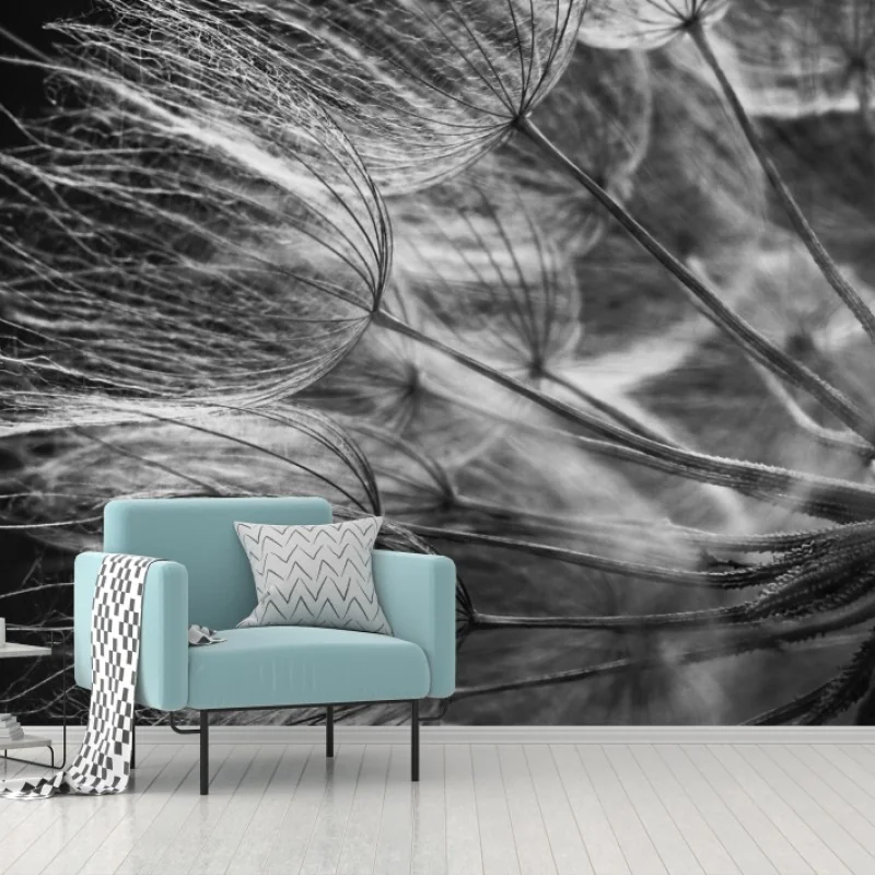 Fototapeta delikatny puch dmuchawca w monochromie – Wallissimo® Fototapeta delikatny puch dmuchawca w monochromie – Wallissimo®