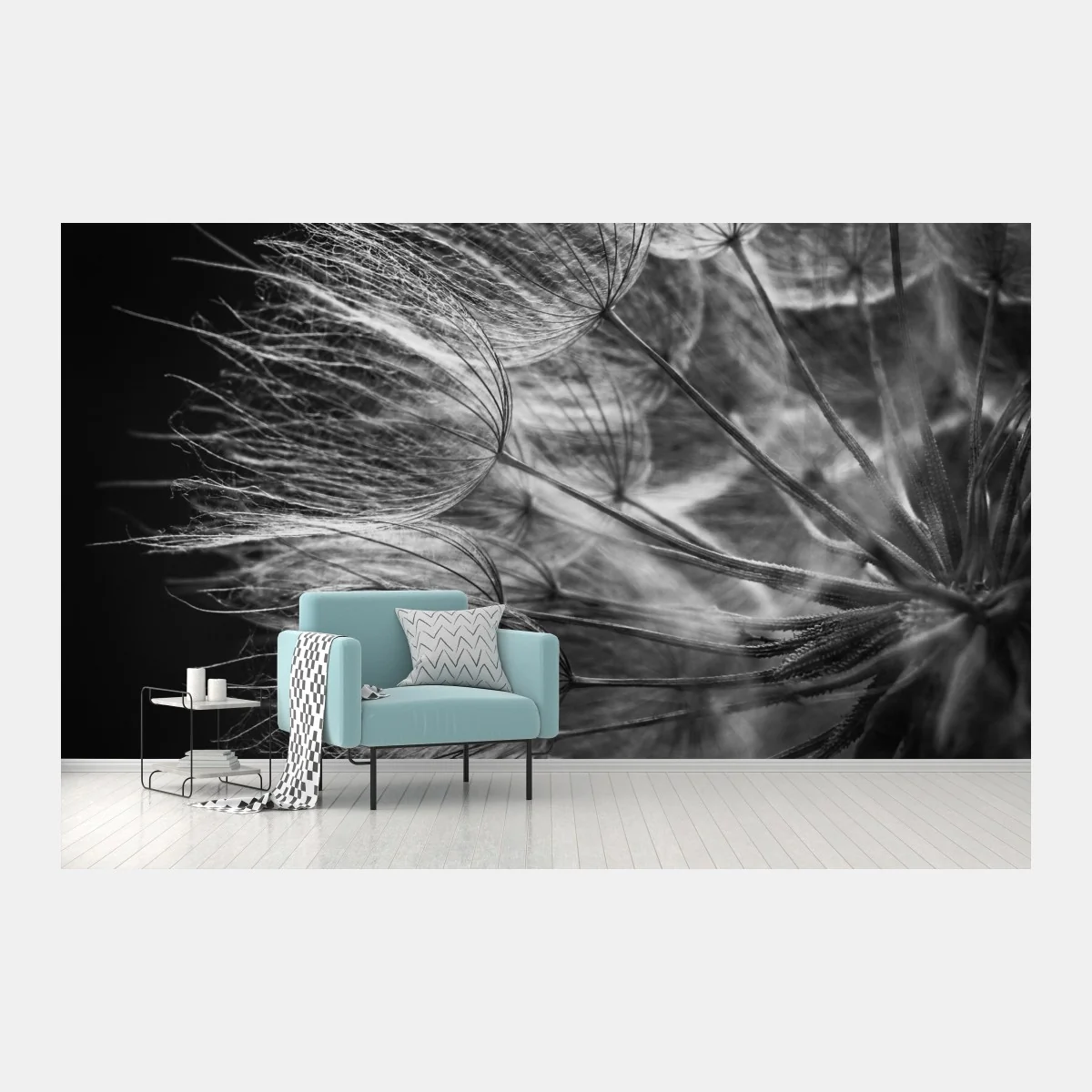 Fototapeta delikatny puch dmuchawca w monochromie – Wallissimo® Fototapeta delikatny puch dmuchawca w monochromie – Wallissimo®