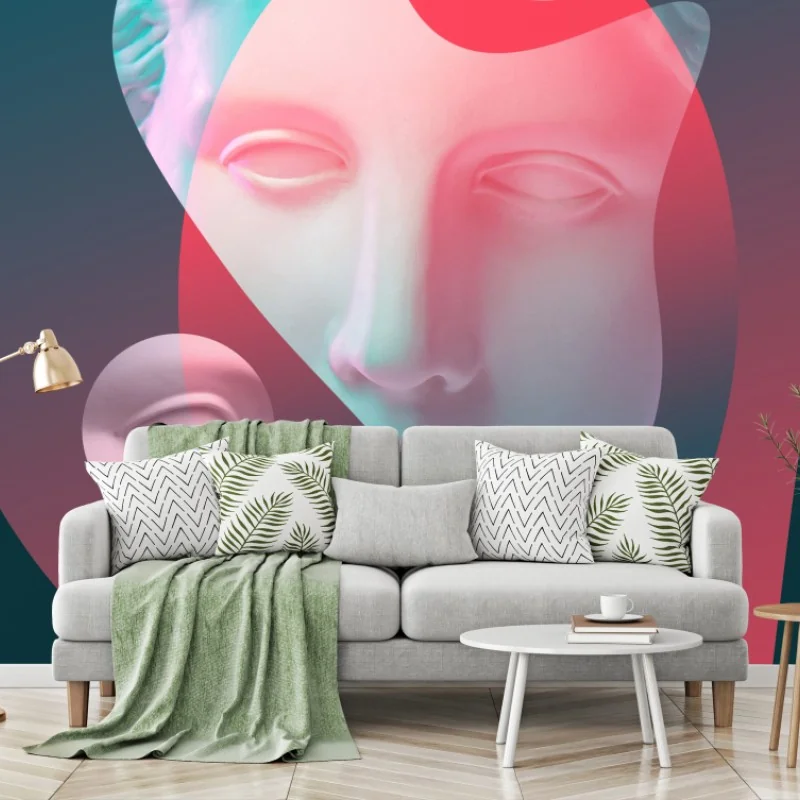 Fototapeta surrealistyczna klasyczna twarz w duotonie – Wallissimo® Fototapeta surrealistyczna klasyczna twarz w duotonie – Wallissimo®