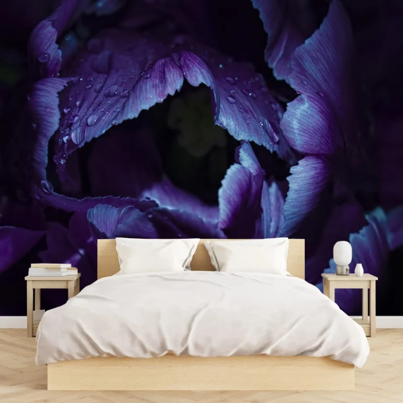 Fototapeta fioletowy tulipan w ultrafiolecie – Wallissimo® Fototapeta fioletowy tulipan w ultrafiolecie – Wallissimo®