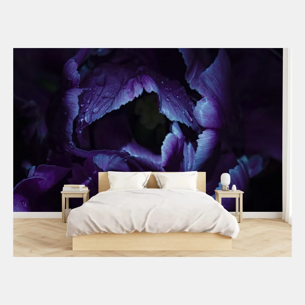 Fototapeta fioletowy tulipan w ultrafiolecie – Wallissimo® Fototapeta fioletowy tulipan w ultrafiolecie – Wallissimo®