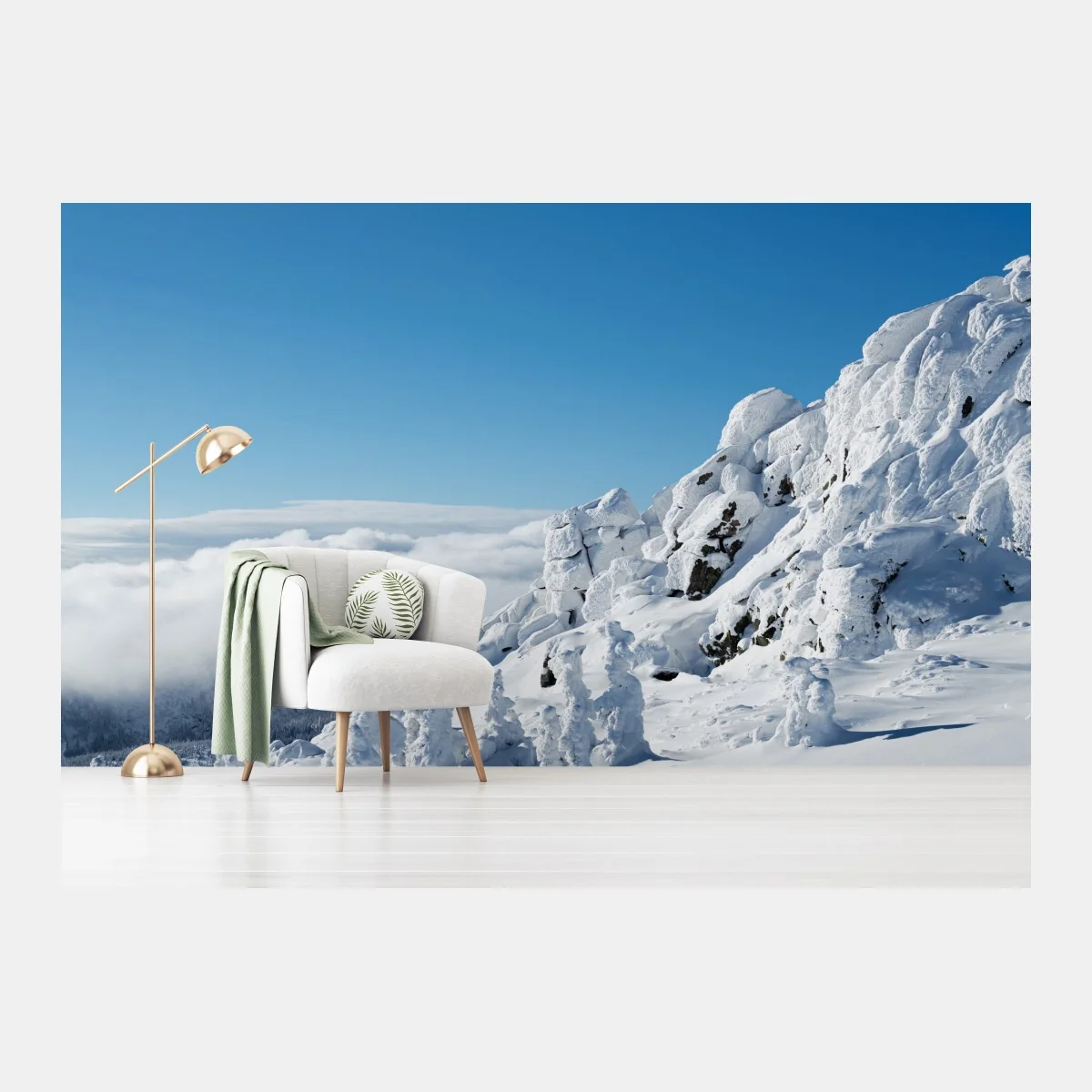 Fototapeta spokojny zimowy krajobraz górski – Wallissimo® Fototapeta spokojny zimowy krajobraz górski – Wallissimo®