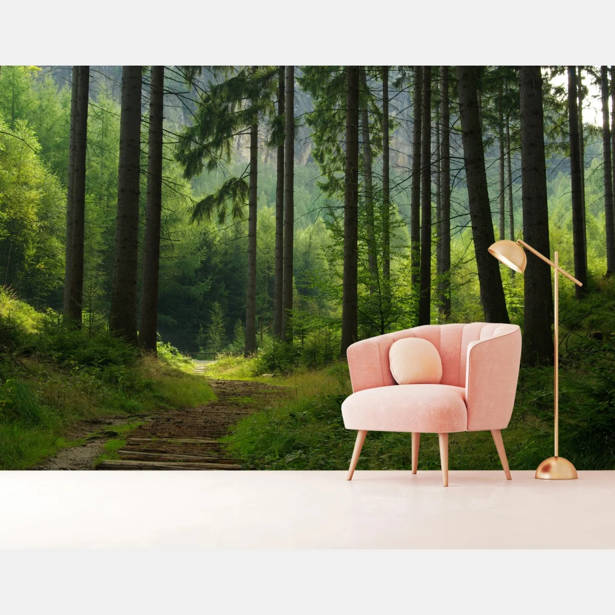 Fototapeta spokojna leśna ścieżka – Wallissimo® Fototapeta spokojna leśna ścieżka – Wallissimo®