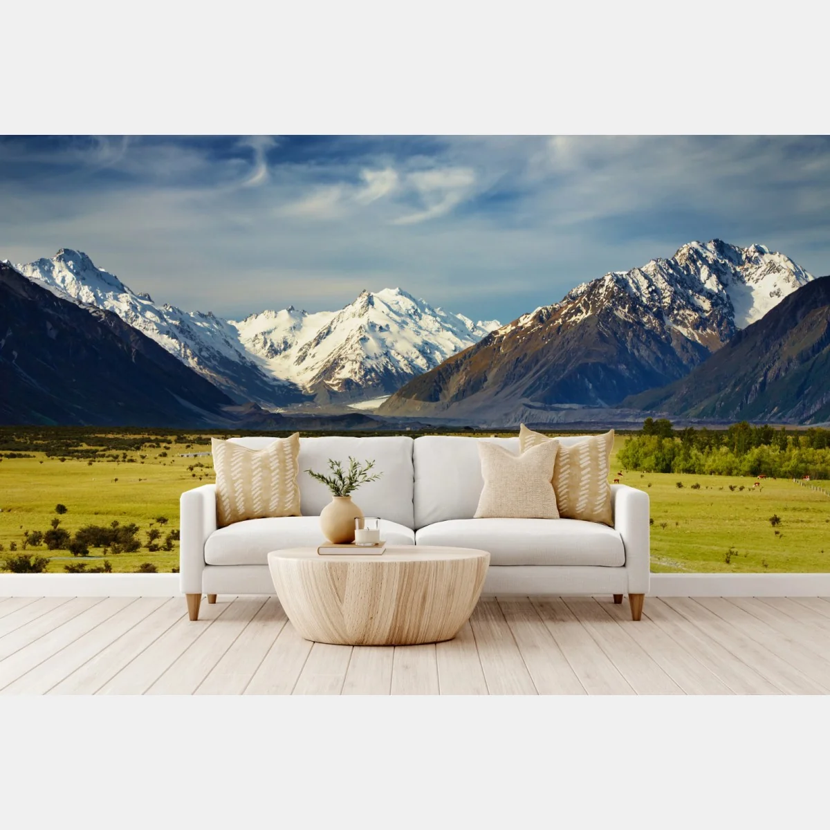Fototapeta droga do Alp Południowych, Nowa Zelandia – Wallissimo® Fototapeta droga do Alp Południowych, Nowa Zelandia – Wallissimo®