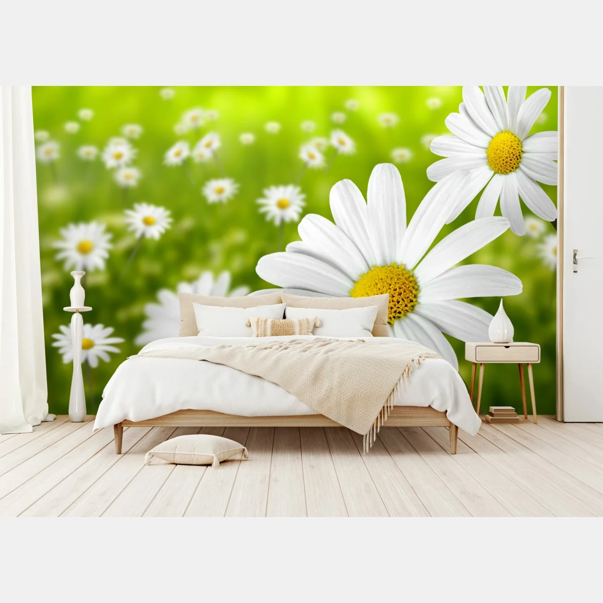 Fototapeta białe stokrotki na łące – Wallissimo® Fototapeta białe stokrotki na łące – Wallissimo®