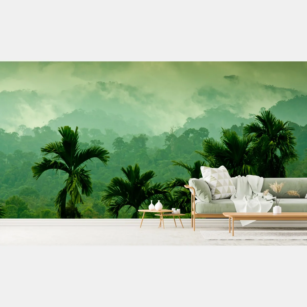 Fototapeta mglista tropikalna dżungla – Wallissimo® Fototapeta mglista tropikalna dżungla – Wallissimo®