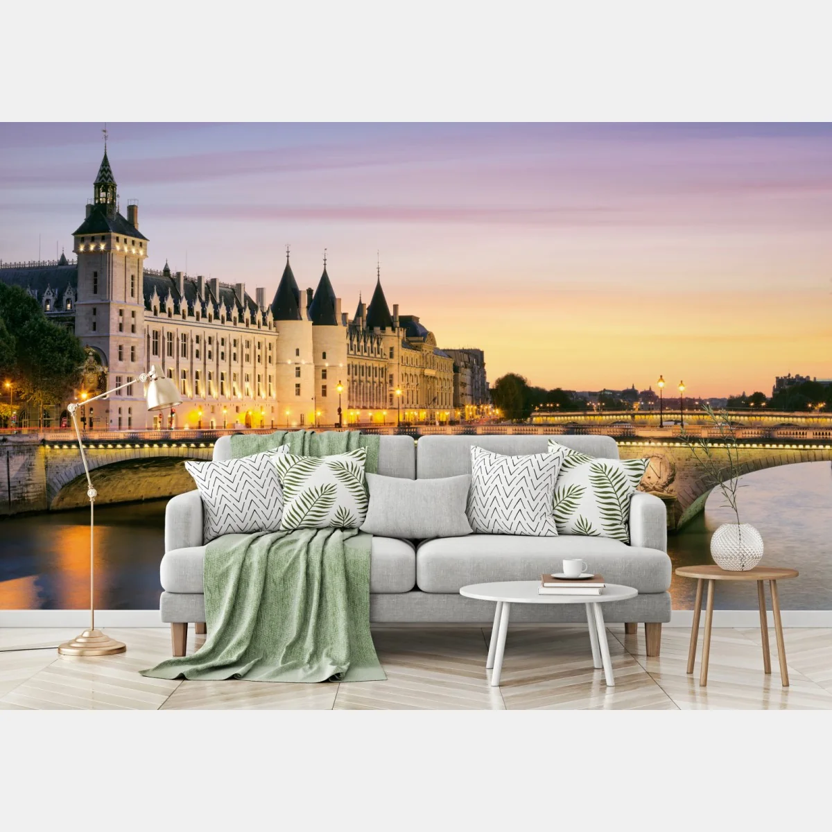 Fototapeta Paryż zachód słońca nad zabytkowym mostem – Wallissimo® Fototapeta Paryż zachód słońca nad zabytkowym mostem – Wallissimo®