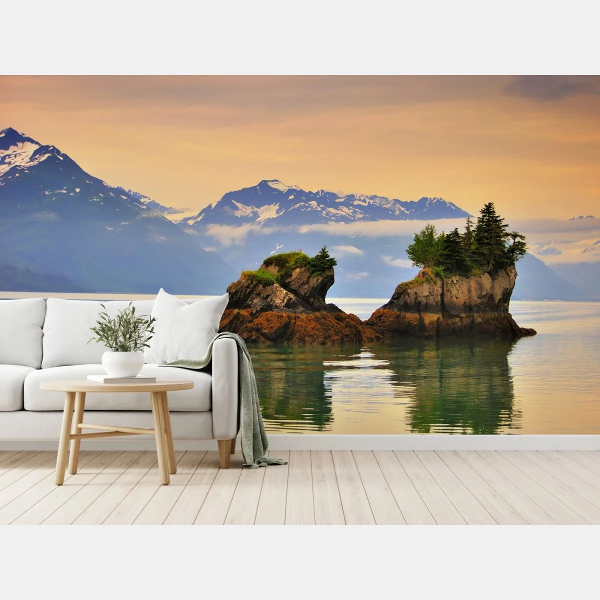 Fototapeta spokojne odbicia wysp o zachodzie słońca – Wallissimo® Fototapeta spokojne odbicia wysp o zachodzie słońca – Wallissimo®