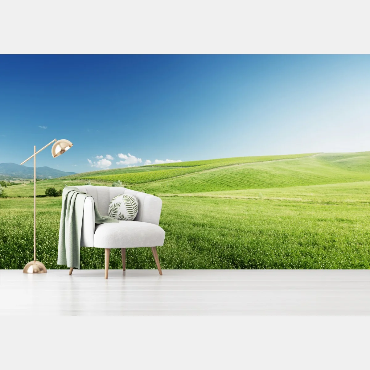 Fototapeta spokojna zielona łąka – Wallissimo® Fototapeta spokojna zielona łąka – Wallissimo®