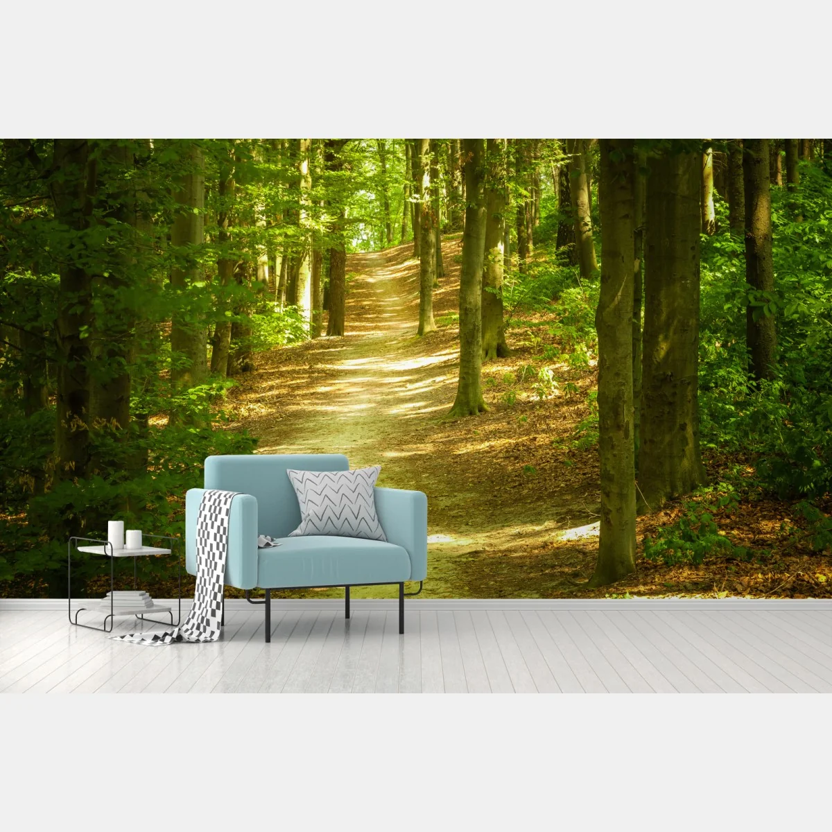 Fototapeta słoneczna leśna ścieżka – Wallissimo® Fototapeta słoneczna leśna ścieżka – Wallissimo®