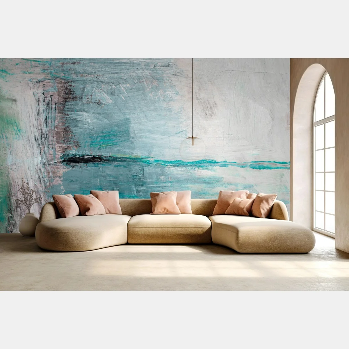 Fototapeta spokojna turkusowa abstrakcyjna morska panorama – Wallissimo® Fototapeta spokojna turkusowa abstrakcyjna morska panorama – Wallissimo®