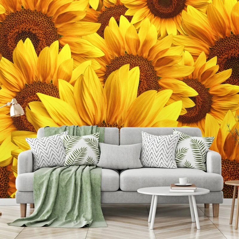 Fototapeta złoty kwiat słonecznika – Wallissimo® Fototapeta złoty kwiat słonecznika – Wallissimo®