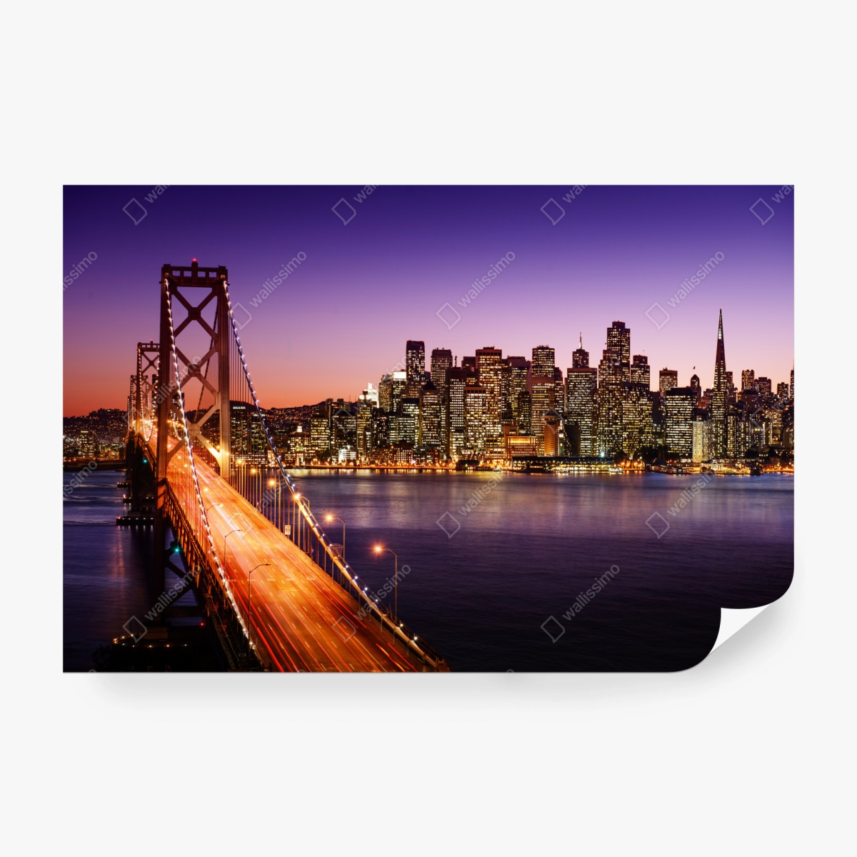 Fototapeta San Francisco panorama miasta o zachodzie słońca – Wallissimo® Fototapeta San Francisco panorama miasta o zachodzie słońca – Wallissimo®