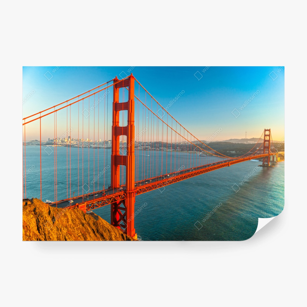 Fototapeta Golden Gate o zachodzie słońca – Wallissimo® Fototapeta Golden Gate o zachodzie słońca – Wallissimo®