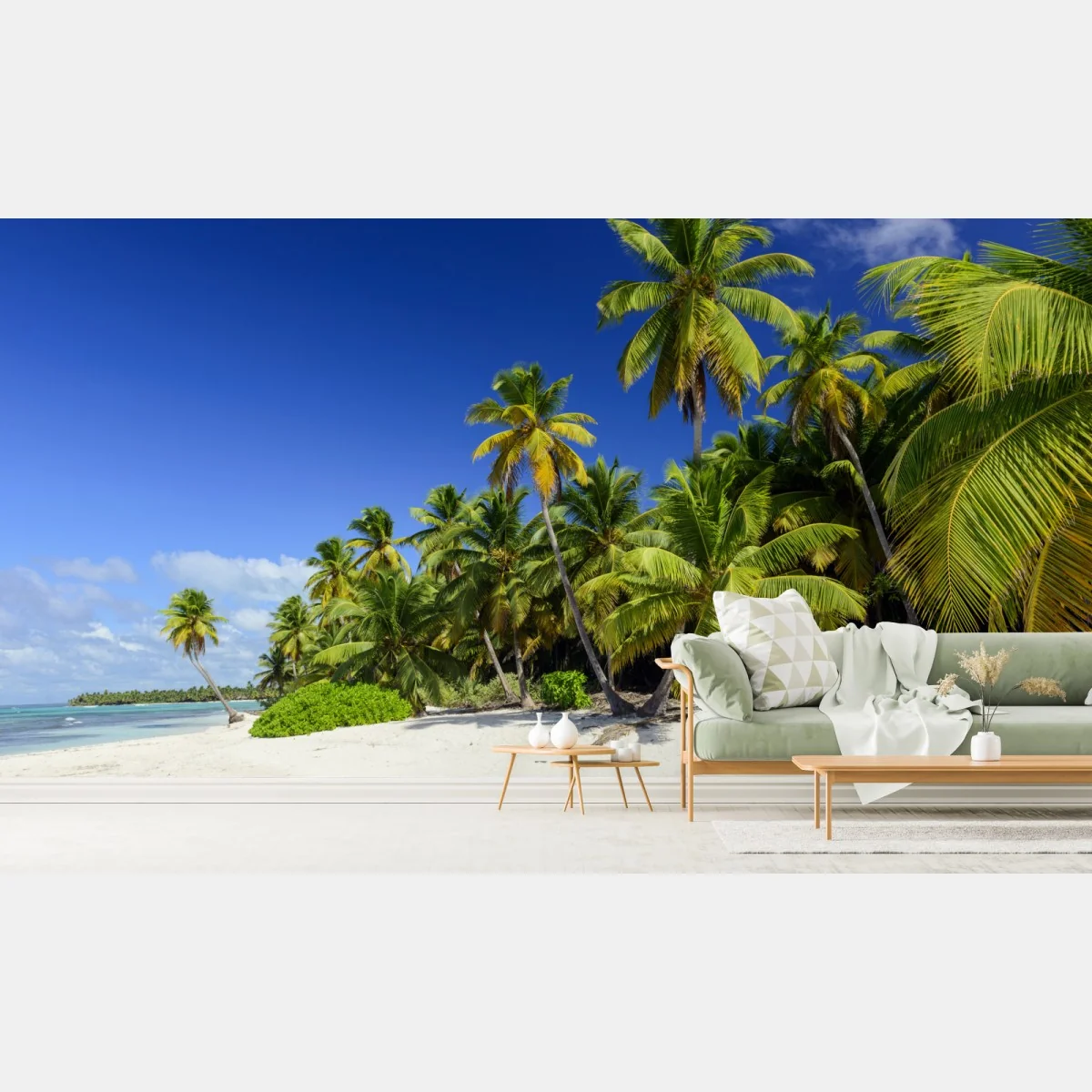 Fototapeta spokojna Punta Cana tropikalna plaża – Wallissimo® Fototapeta spokojna Punta Cana tropikalna plaża – Wallissimo®