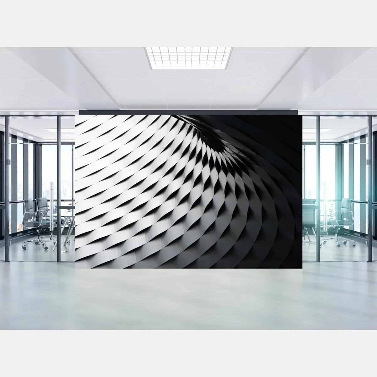 Fototapeta monochromatyczny geometryczny wzór z metalu – Wallissimo®