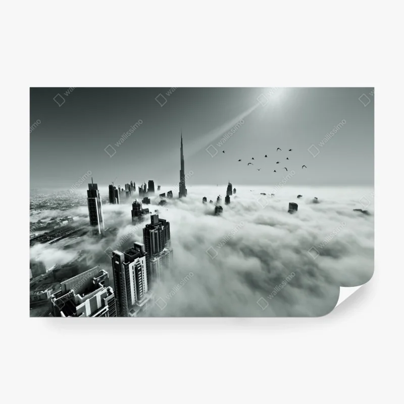 Fototapeta słoneczna śródziemnomorska wioska nad morzem – Wallissimo®